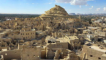 Ruderi della cittadella di Siwa dall'alto